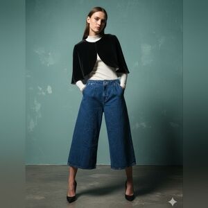 Pilcro Wide-Leg Crop Jeans